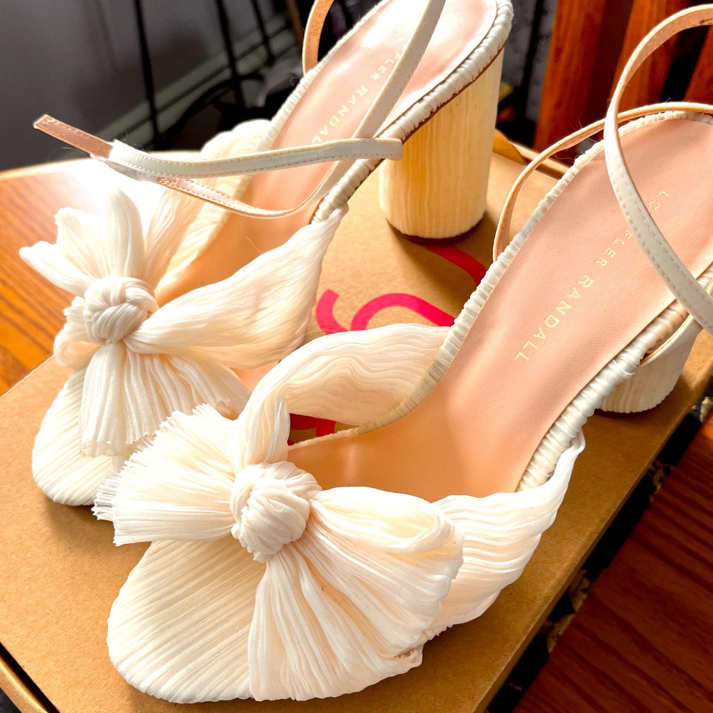 Loeffler Randall Heels- Camelia Vegan Knot Mule With Ankle Strap